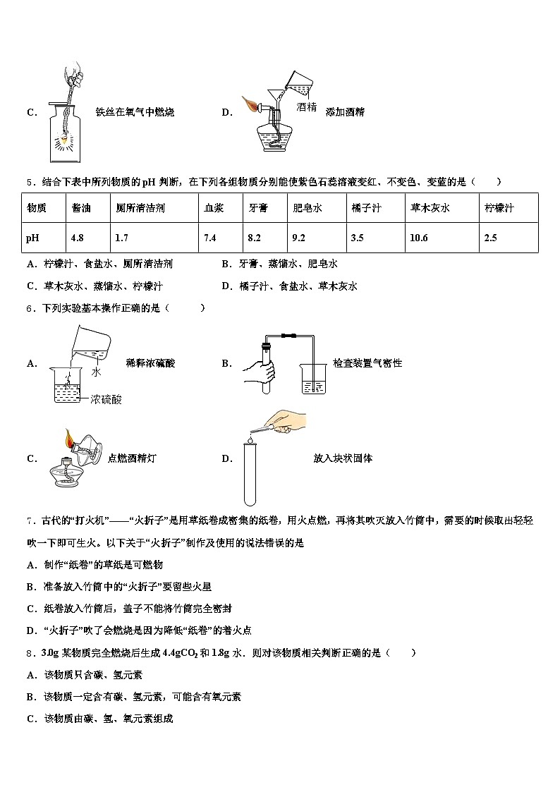 六安市2025-2026学年中考试题猜想化学试卷（含答案解析）第2页