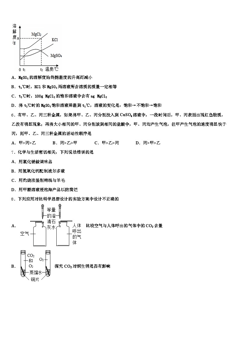 四川省成都市2026年中考三模化学试题（含答案解析）第2页
