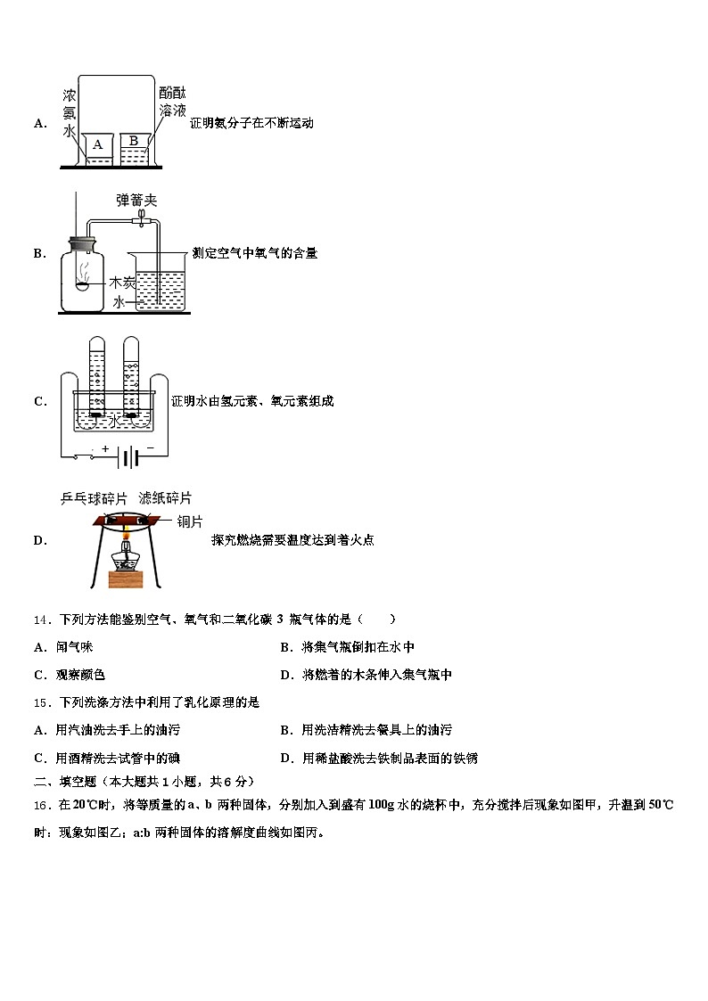 山西省阳泉市2025-2026学年中考适应性考试化学试题（含答案解析）第3页