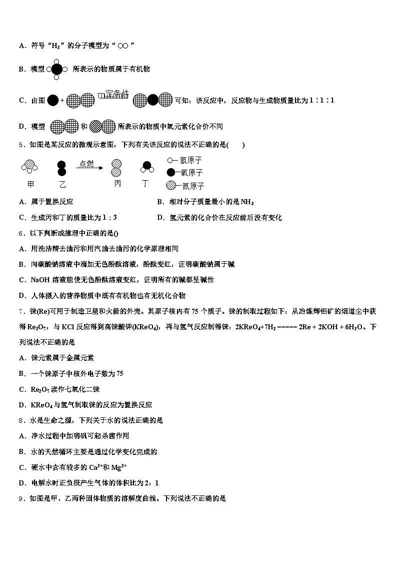 湖北省鄂州市2026年中考化学模拟精编试卷（含答案解析）第2页
