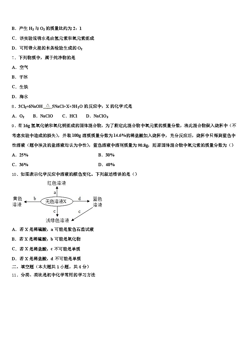 甘肃省定西市2026年中考考前最后一卷化学试卷（含答案解析）第3页