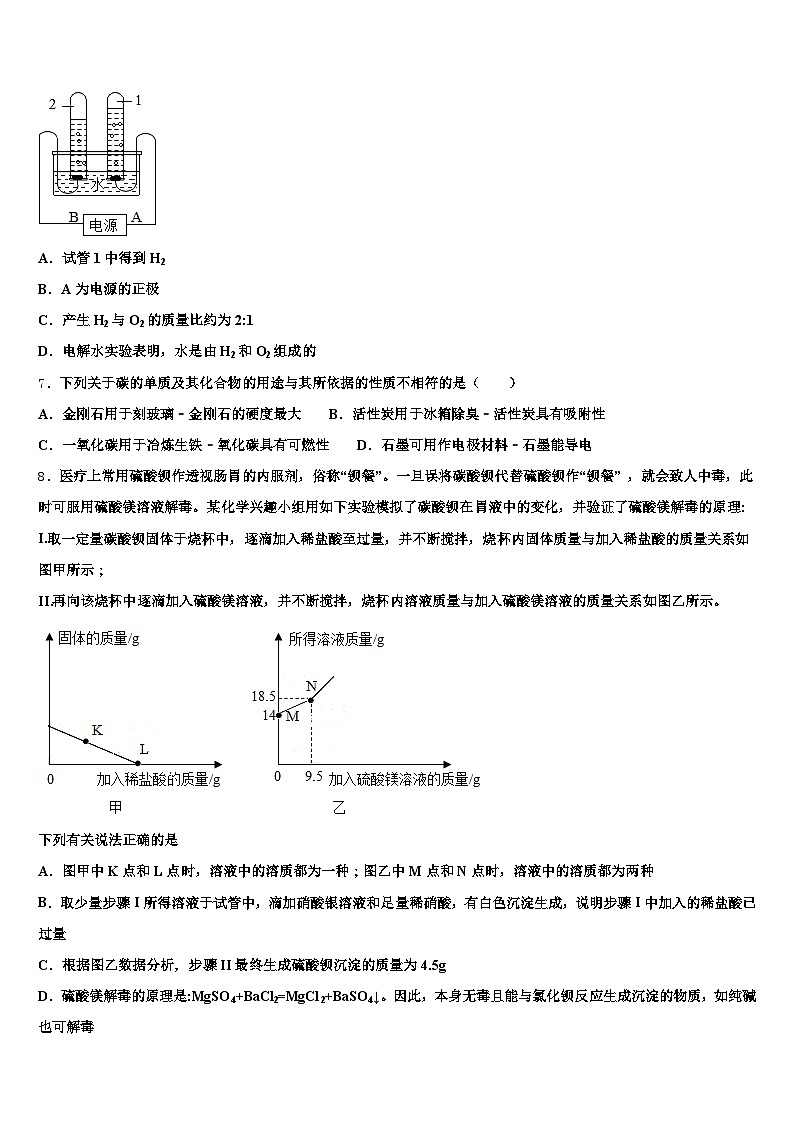 甘肃省张掖市2025-2026学年中考化学模拟预测题（含答案解析）第2页