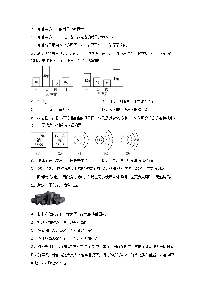 河北省沧州市任丘市2025-2026学年九年级下学期3月化学学情自测试卷（含答案）第2页