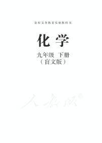 人教版化学九年级下册电子教材（盲文版）2023高清PDF电子版