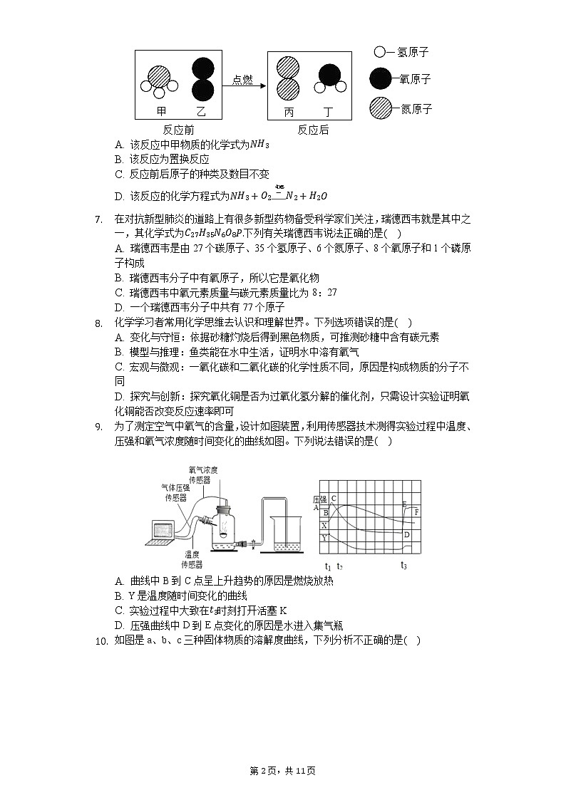 2020年安徽省合肥四十一中中考化学模拟试卷02