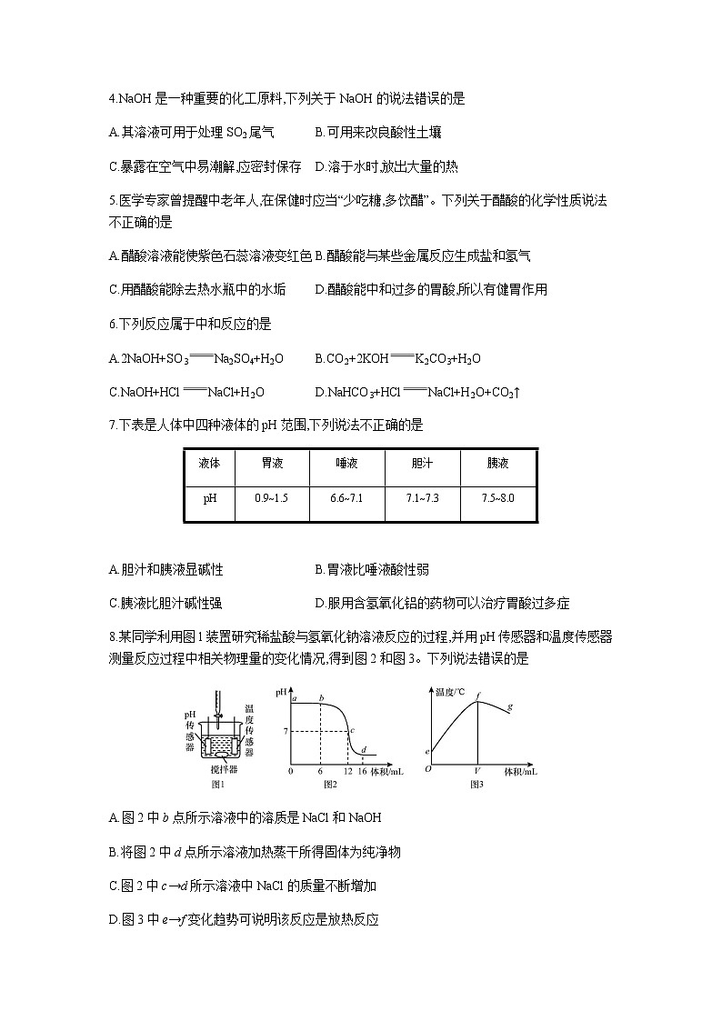 2020年春人教版九年级化学下册第十单元检测卷第2页