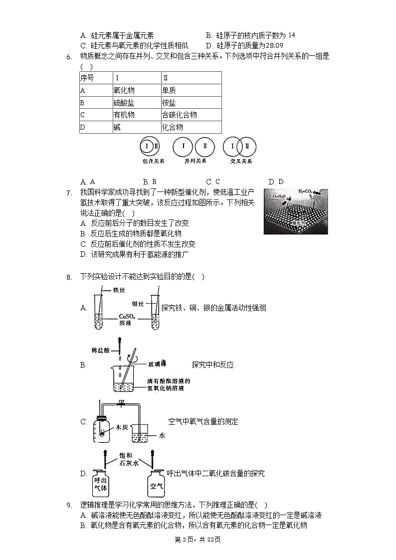 2020年安徽省合肥市锦绣中学中考化学模拟试卷02