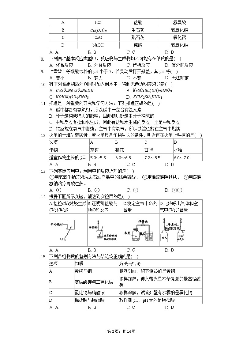 2020年广东省广州市中考化学模拟试卷02