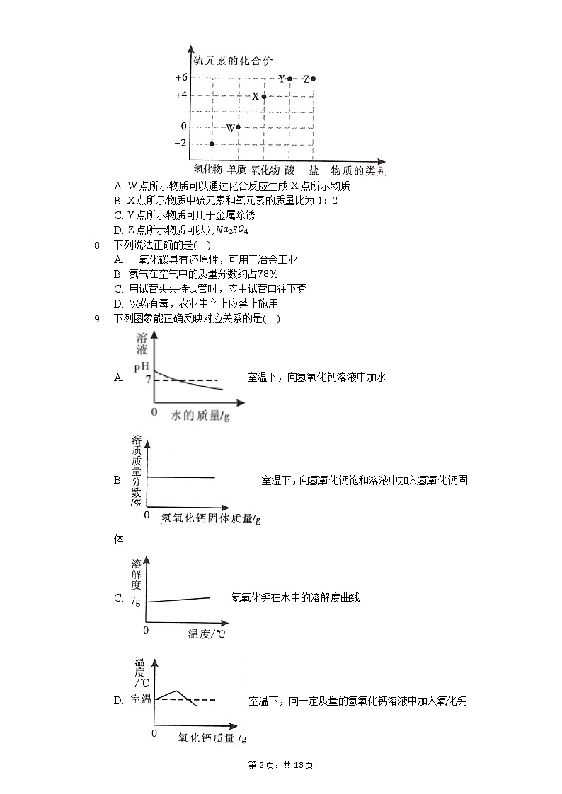 2020年福建省莆田市中考化学二模试卷02