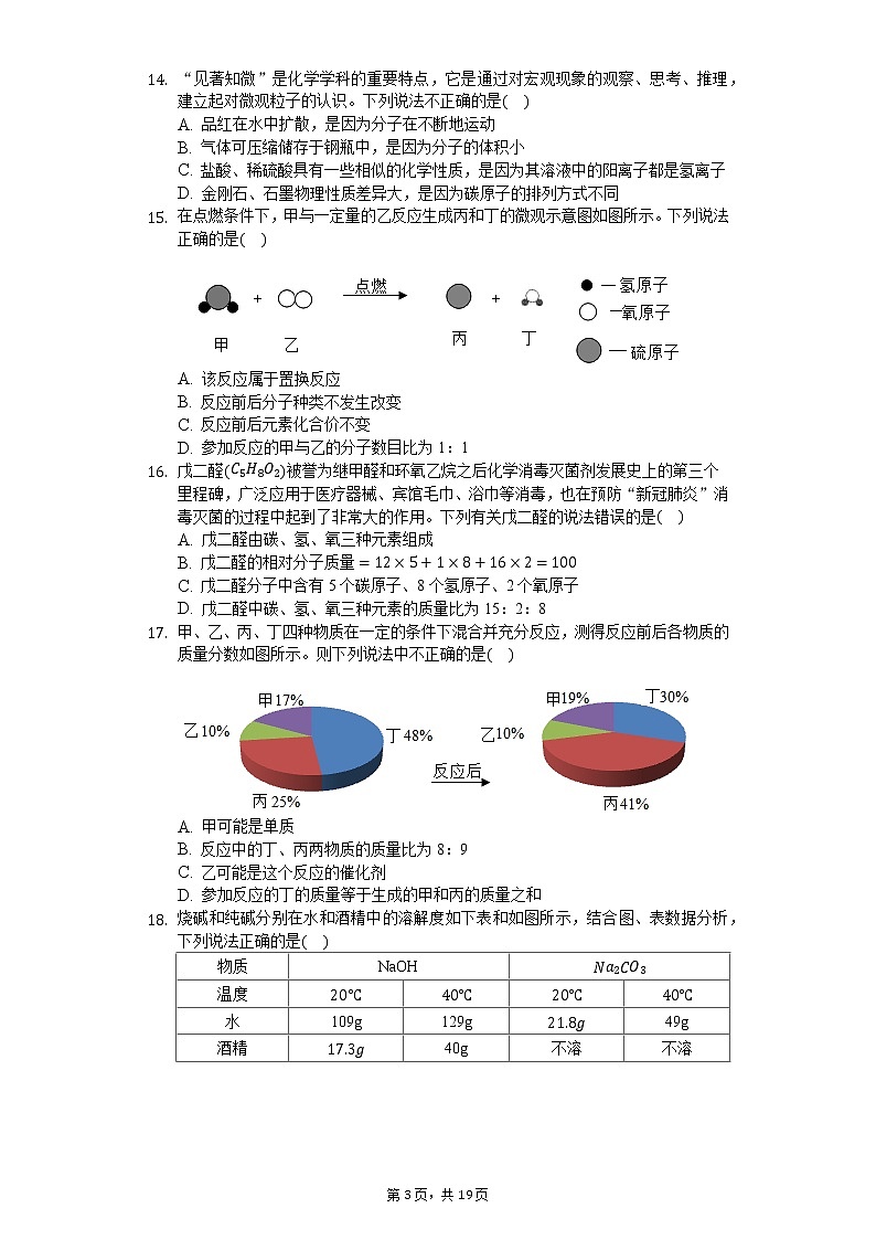 2020年云南省昆明市五华区中考化学二模试卷03