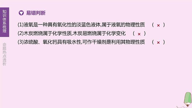 徐州专版2020中考化学复习方案第1章开启化学之门第01课时物质的变化和性质空气组成课件07