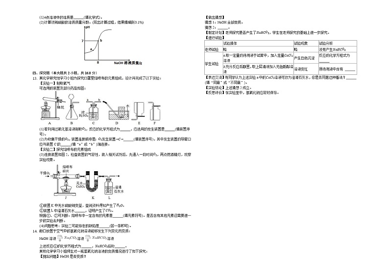 2020年贵州省黔南州中考化学试卷02