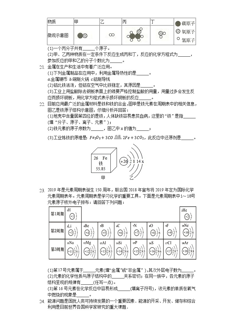 2020年山东省临沂市蒙阴县中考化学学业水平模拟试卷（二）03