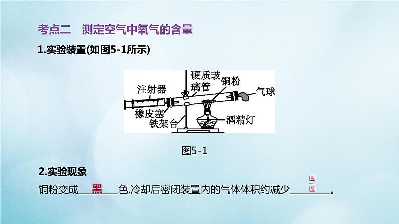 江苏专版2020中考化学复习方案第一篇基础过关第05课时空气与氧气课件第6页