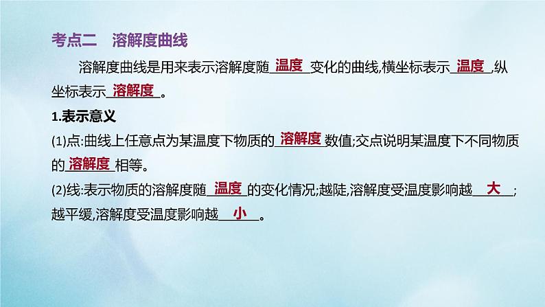 江苏专版2020中考化学复习方案第一篇基础过关第13课时物质的溶解性课件04