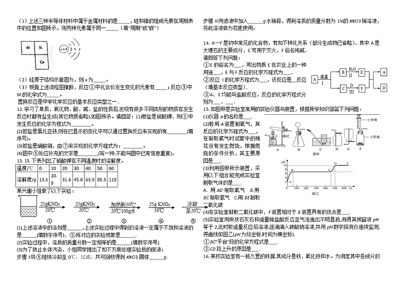 中考化学试题2套02
