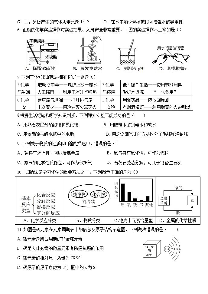 2020年东莞联考化学第一次模拟考试（含答案）02