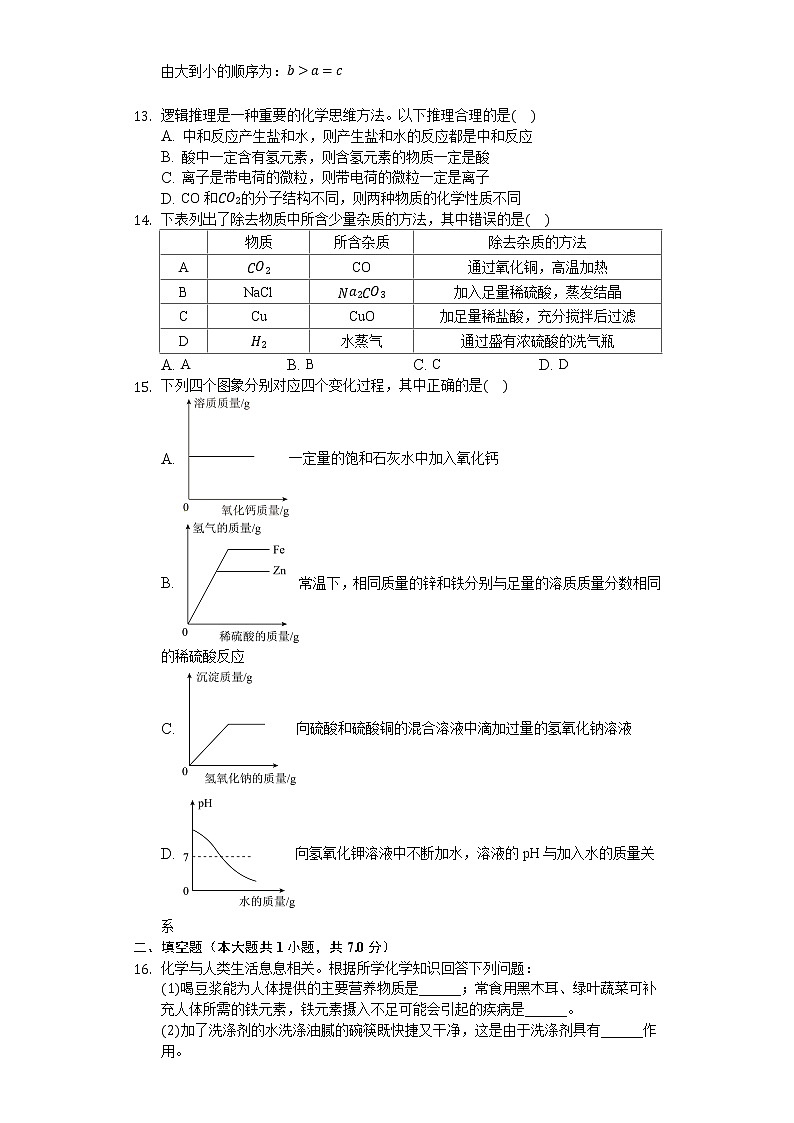 2020年广东省揭阳市普宁市中考化学模拟试卷（6月份）03