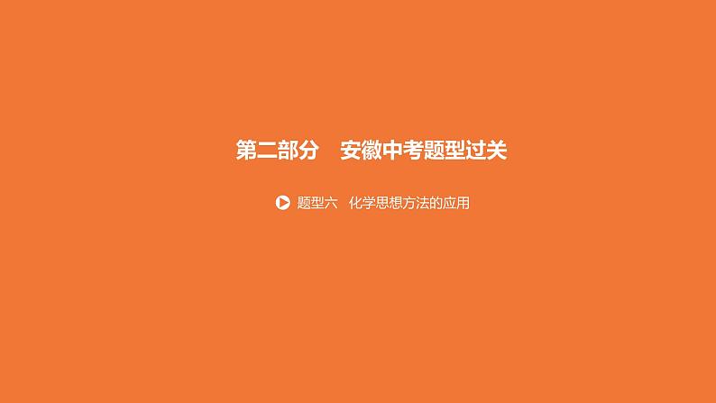 【PPT】安徽中考化学复习 第二部分·题型6第1页