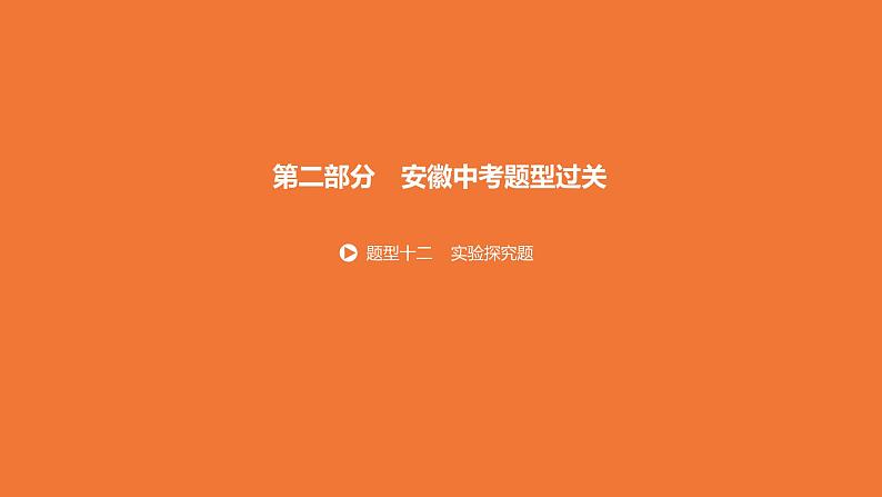 【PPT】安徽中考化学复习 第二部分·题型12第1页