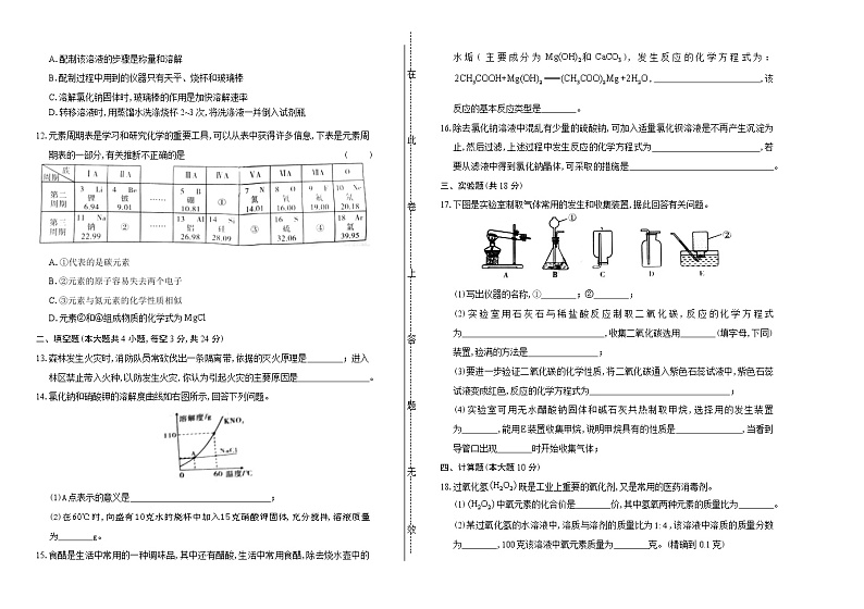 2019年四川省内江市中考化学试卷（含答案与解析）02