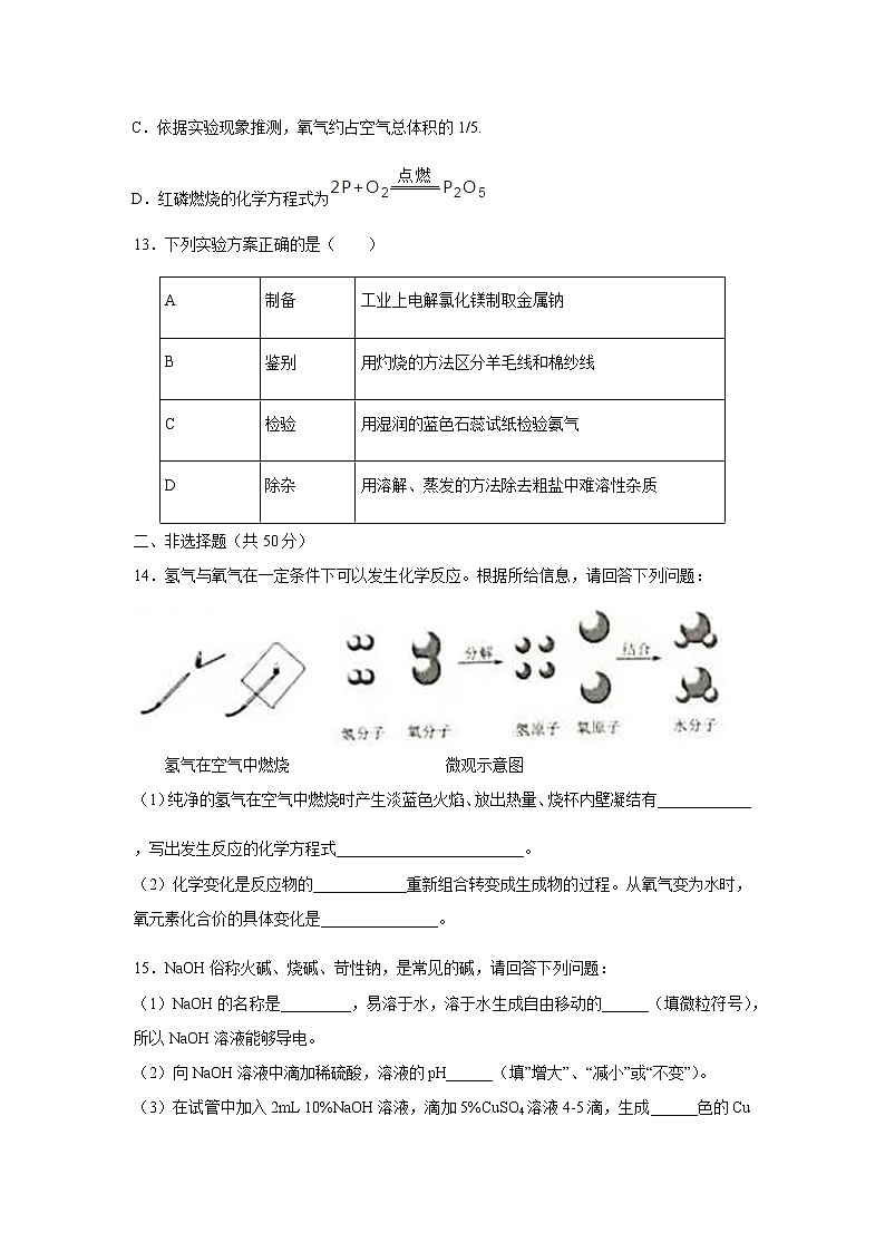 2019年辽宁省沈阳市中考化学试题（word版含答案）第3页