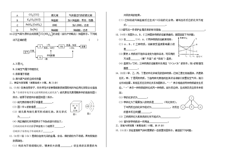 2019年甘肃省武威中考化学试卷（含答案与解析）02