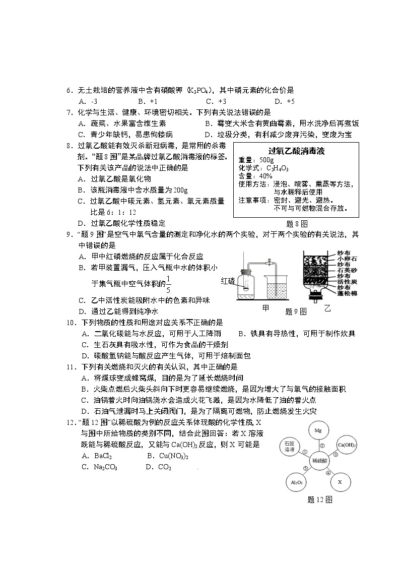 2020年广东省澄海区中考化学模拟试卷（含答案）02