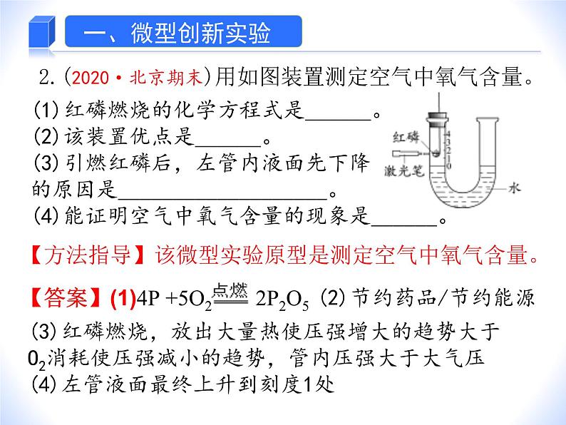 人教版赢定中考化学专题复习课件：专题03 微型创新实验与数字化实验04