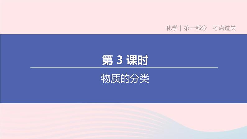 （杭州专版）2020中考化学复习方案第03课时物质的分类课件01