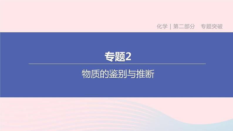 （杭州专版）2020中考化学复习方案专题02物质的鉴别与推断课件第1页