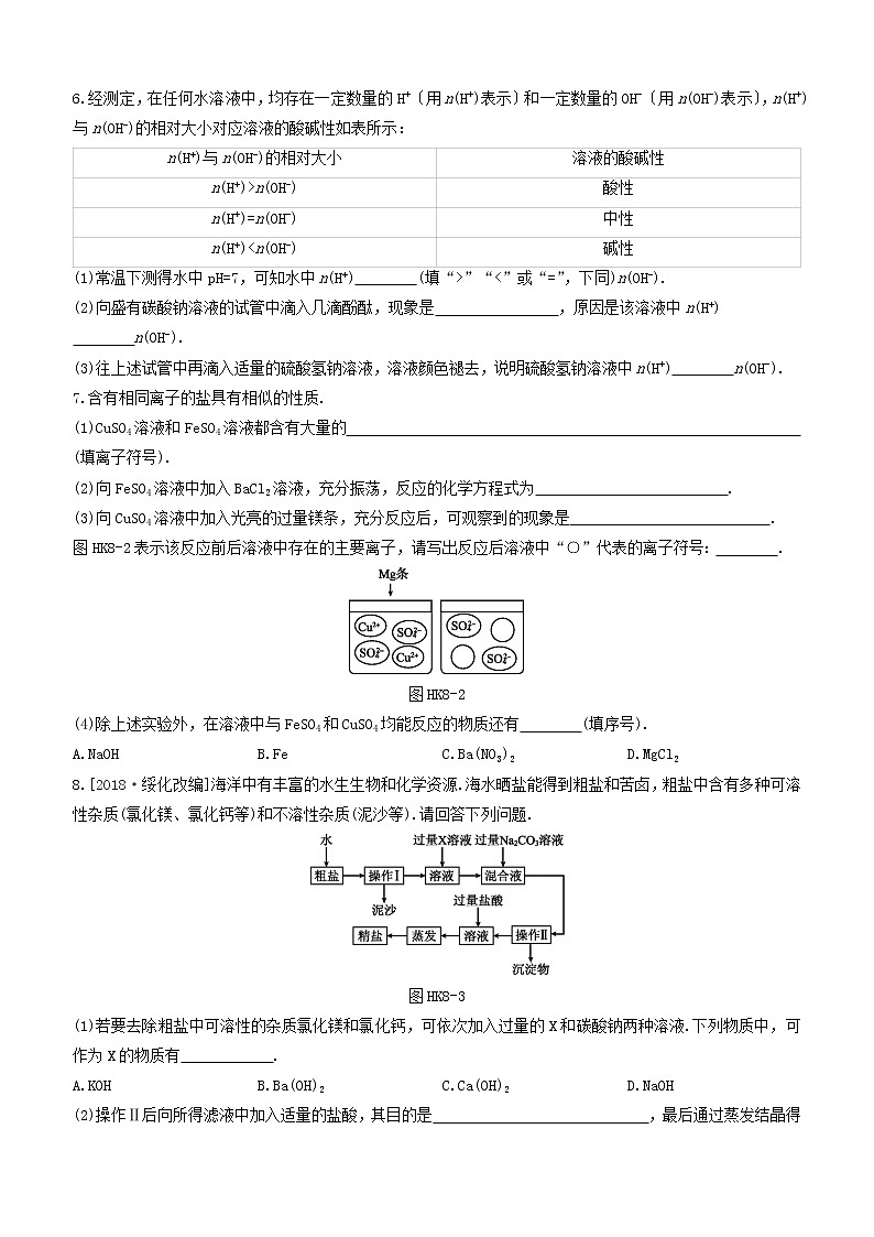 （杭州专版）2020中考化学复习方案课时训练08盐和化肥02