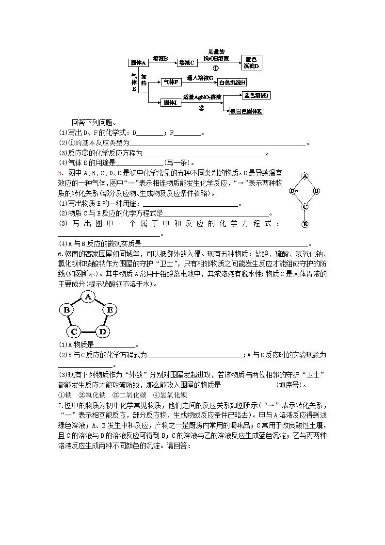 2020中考化学物质推断及工艺流程题第2页
