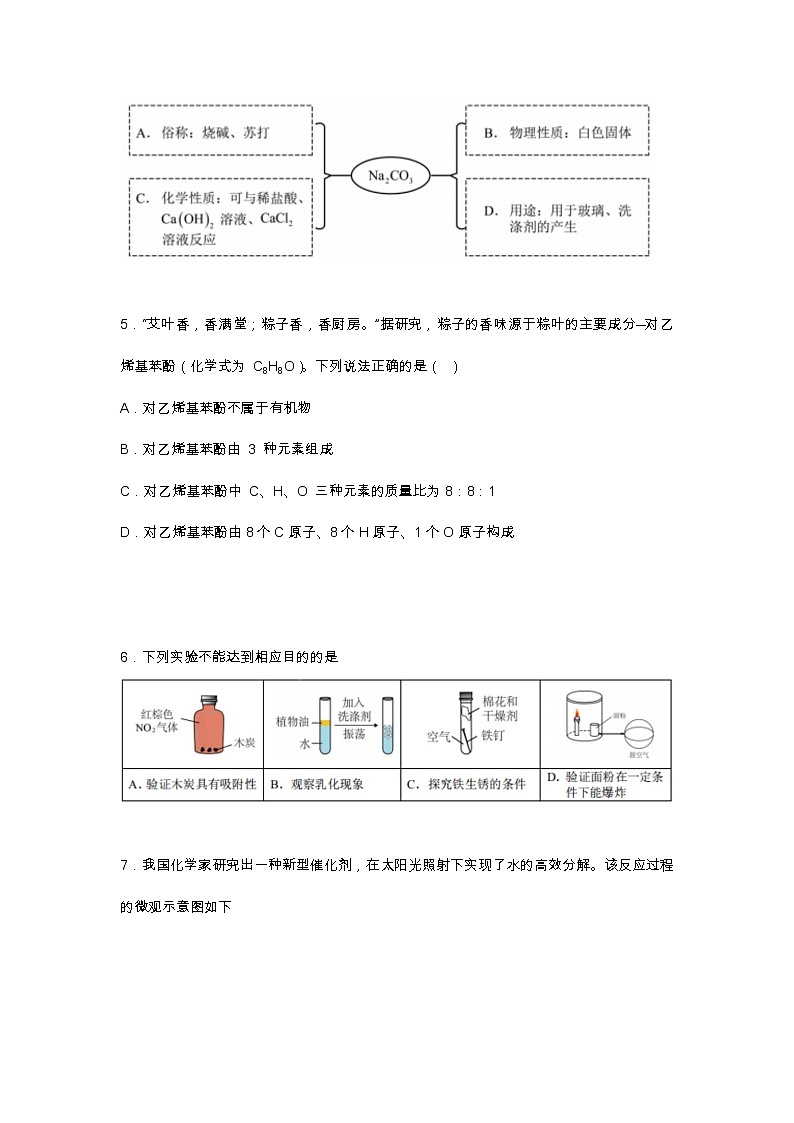 2020年深圳中考化学真题02
