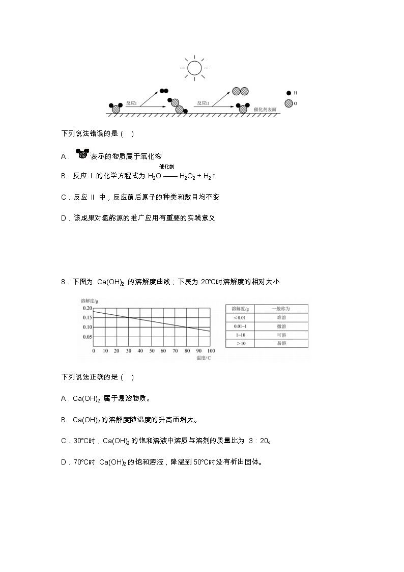 2020年深圳中考化学真题03
