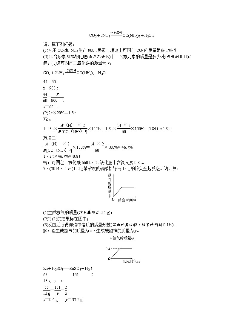 2015中考年化学考点跟踪：第35讲 专题十四化学计算02