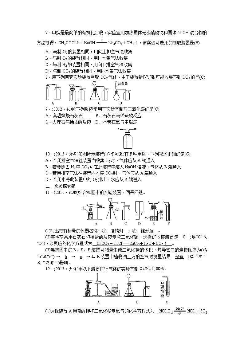 2015中考年化学考点跟踪：第11讲 二氧化碳的制取 教案02