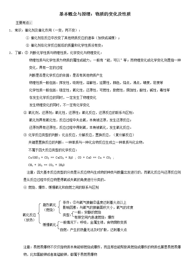 2011中考化学一轮专题复习：基本概念与原理 301