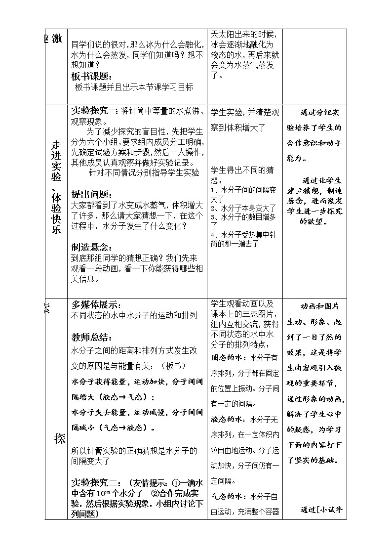 2.1 水分子的运动 教案 202