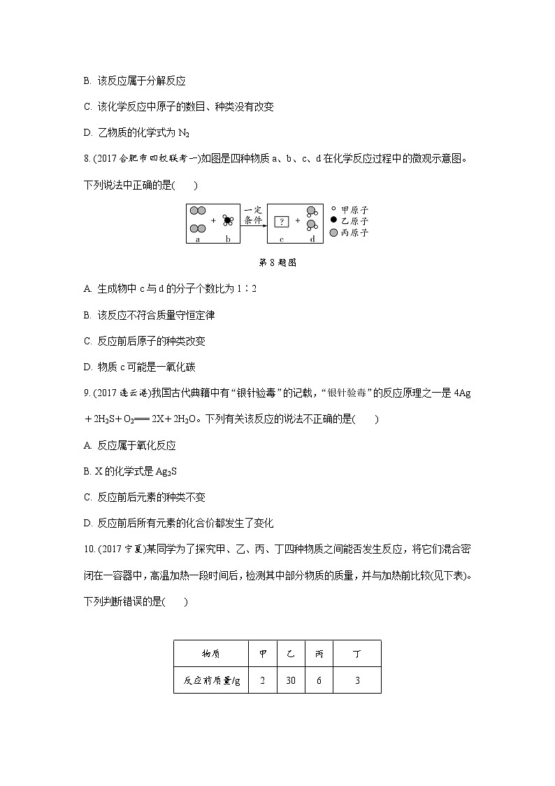 人教版九年级上册第五单元化学方程式（word版习题）03