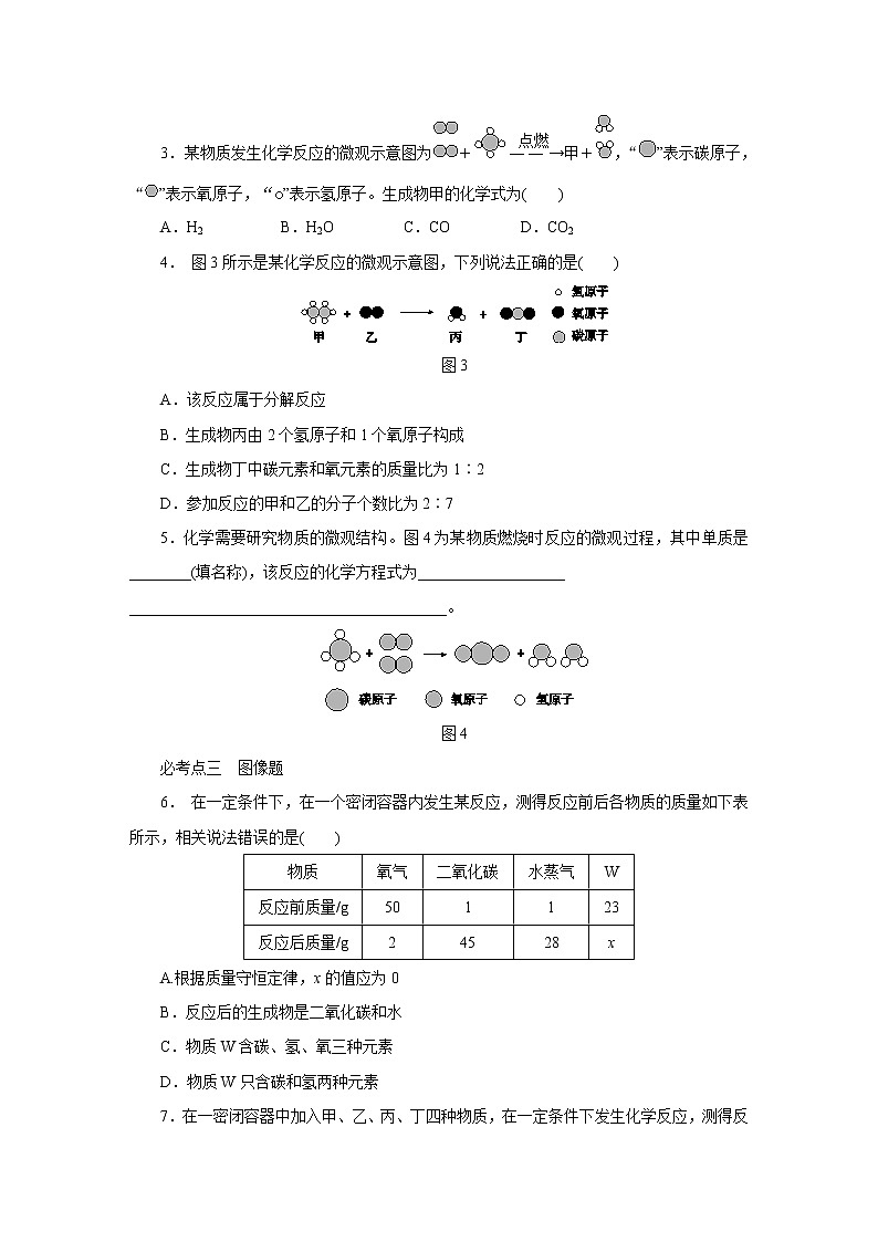 人教版九年级化学上册第五单元化学方程式重点知识练习02