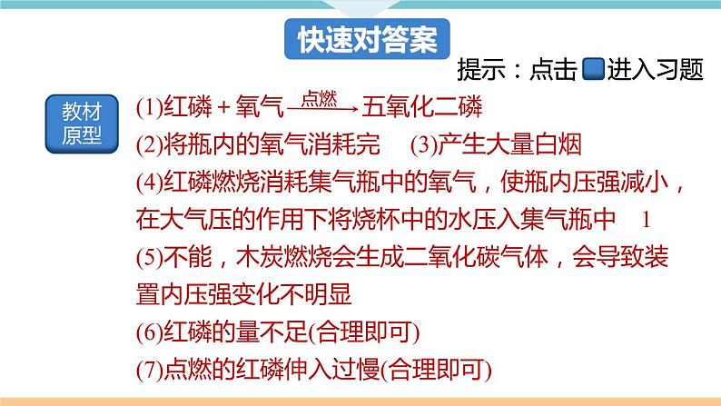 2.3.实验专题(一)　空气中氧气含量的测定+作业课件第2页