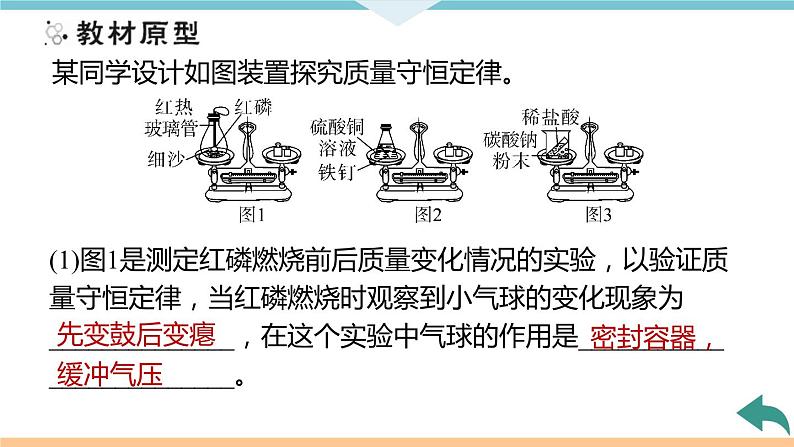 5.3.实验专题(三)　质量守恒定律的实验探究+作业课件04