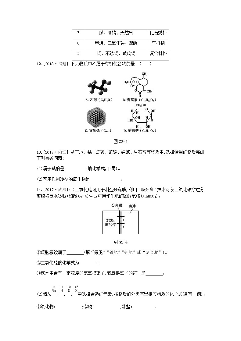 (河北版)2019年中考化学复习第一篇基础过关篇 专项二《物质的分类》练习 (含答案)第3页