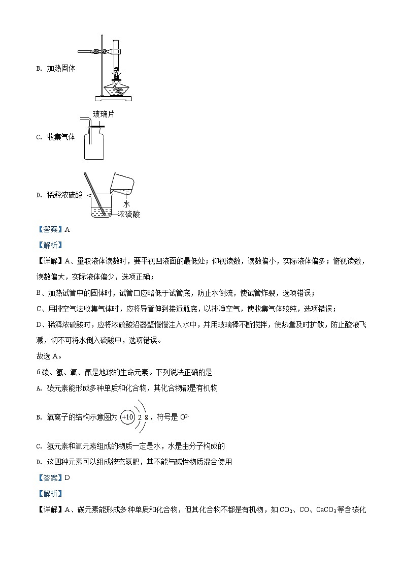 陕西省2020年中考化学试题（解析版）03