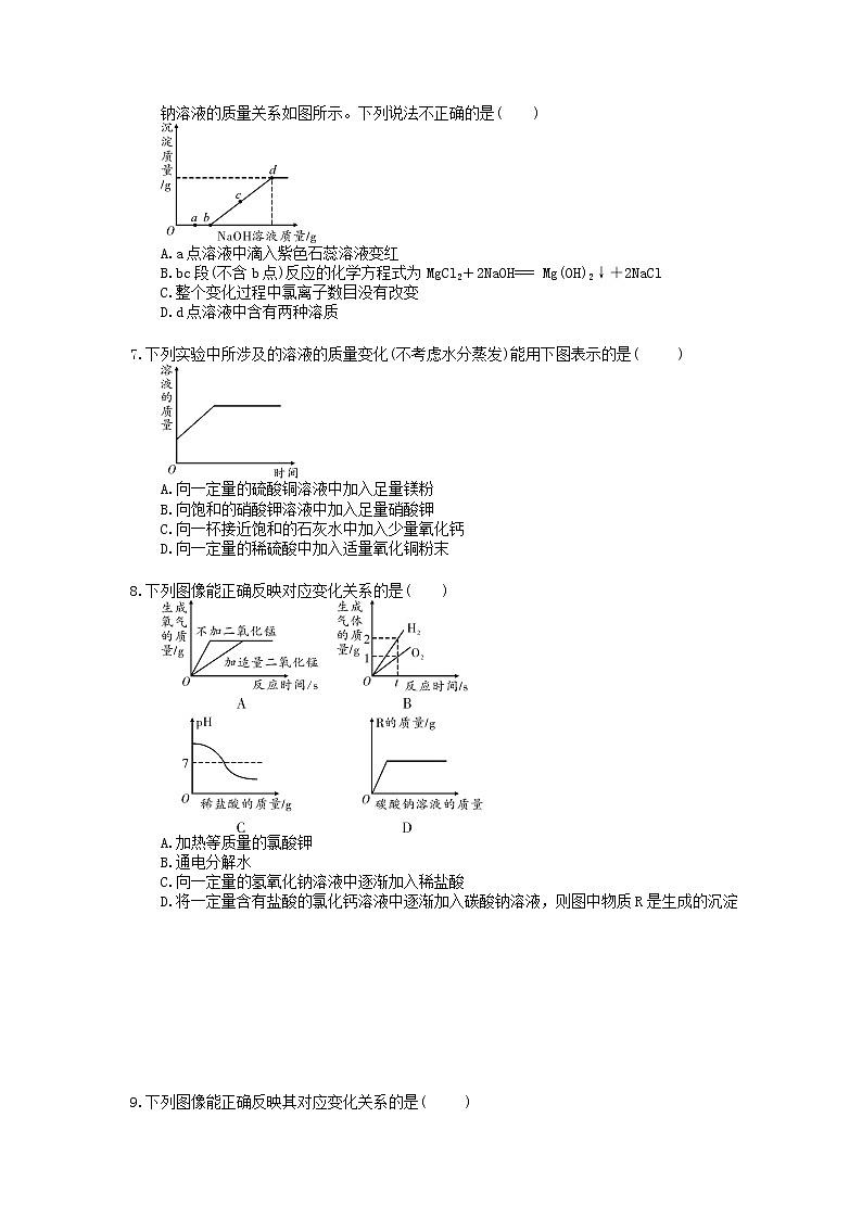2021年中考化学二轮复习专题2《坐标曲线》精练题（含答案）第3页