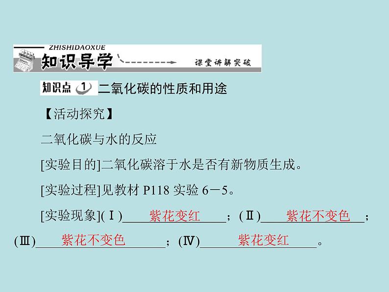 第六单元 课题3 二氧化碳和一氧化碳 同步练习课件（含答案）05