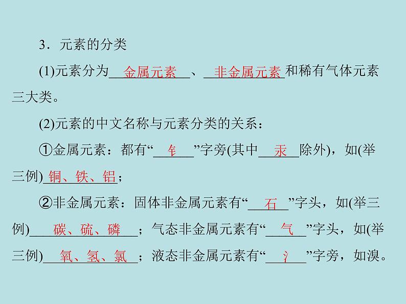 第三单元 课题3 元素 同步练习课件（含答案）06