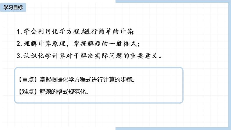 人教九（上）第5单元 课题3 利用化学方程式的简单计算(第一课时)第2页