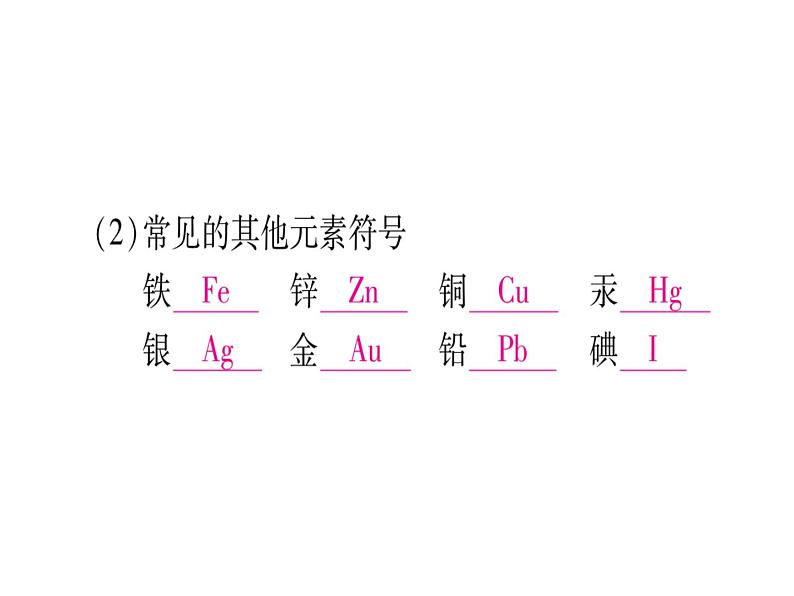 第5单元小专题1  化学用语(共28张PPT)06